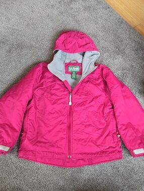 L.L. Bean Girls' Hooded Fleece Lined Jacket